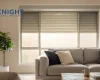 Cream roller shutters on the front windows of a brick home in Gawler