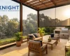 Patio in Adelaide with mesh and clear PVC external blinds on different sides