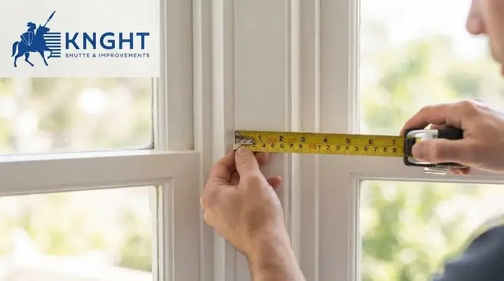 Measuring a window frame for made-to-measure plantation shutters